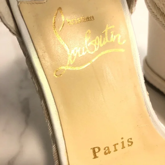 Christian Louboutin White Wedges - Picture 8 of 12